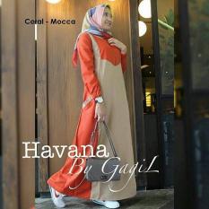 Baju Original Havana Dress Balotely Gamis Panjang Hijab Casual Pakaian Wanita Muslim Modern Maxy Terbaru Tahun 2018