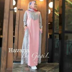 Baju Original Havana Dress Balotely Gamis Panjang Hijab Casual Pakaian Wanita Muslim Modern Maxy Terbaru Tahun 2018