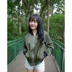 Baju Original Jaket Candy Boomber Jaket Lotto Wanita Casual Modern Modis Trendy Lucu Simple WarnaArmy