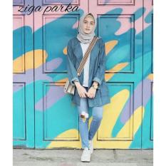 Baju Original Jaket Jiga Parka Jeans Jaket Wanita Modern Modis Casual Trendy Warna Jeans