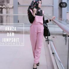 Baju Original Jumpsuit Akaza Dam Jumpsuite Baju Wanita Muslim Casual Modis Modern Trendy Warna Pink