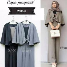 Baju Original Jumpsuit Cepe Jumpsuite Baju Wanita Muslim Casual Modis Modern Trendy Warna Black