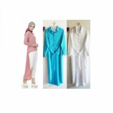 Baju Original Lavonia Tunik Wolfice Tunik Baju Atasan Panjang Wanita Muslimah Pakaian Hijab Modern Casual Simple Trendy Warna Putih