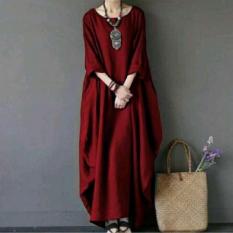 Baju Original Marsyanda Dress Buble Crepe Gamis Panjang Hijab Casual Pakaian Wanita Muslim Modern Maxy Terbaru Tahun 2018