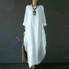 Baju Original Marsyanda Dress Buble Crepe Gamis Panjang Hijab Casual Pakaian Wanita Muslim Modern Maxy Terbaru Tahun 2018
