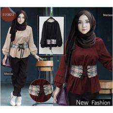 Baju Original Monika Blouse Balotely Pakaian Atasan Wanita Muslim Modern Top Cewek Santai Simple Casual Murah