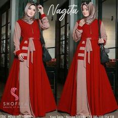 Baju Original Nagita Dress Balotely Gamis Panjang Hijab Casual Pakaian Wanita Muslim Modern Maxy Terbaru Tahun 2018