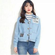 Baju Original New York Jaket Jeans Pakaian Wanita Muslim Modern Sweater Hangat Atasan Cewek Panjang Trend 2018