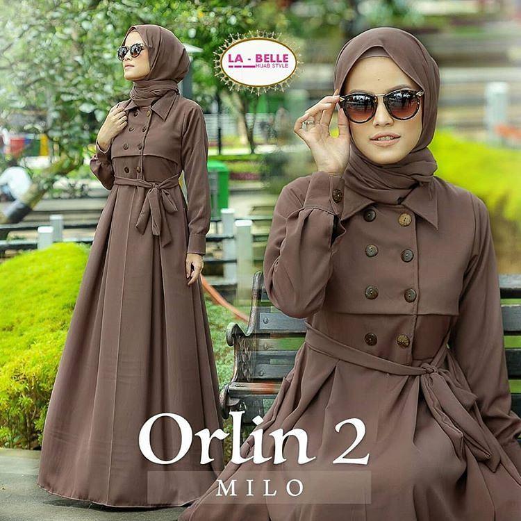 Baju Original Orlin Dress Balotely Gamis Panjang Hijab Casual Pakaian Wanita Muslim Modern Maxy Terbaru Tahun 2018   