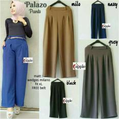 Baju Original Palazo Pants Celana Panjang Wanita Muslim Bawahan Cewek Hijab Millo