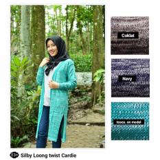 Baju Original Silby Loong Twist Cardie Rajut Cardigan Rajut Baju Hangat Rajut Premium Tebal Outer Rajut WarnaNavy