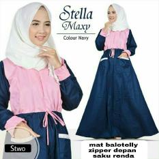 Baju Original Stella Maxy Dress Balotelly Gamis Panjang Hijab Casual Pakaian Wanita Terbaru Tahun 2018