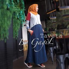 Baju Original Taveta dress Babyterry Gamis Panjang Hijab Casual Pakaian Wanita Muslim Modern Maxy Terbaru Tahun 2018