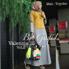 Baju Original Valencia Vol 2 Dress Balotelly Gamis Panjang Hijab Casual Pakaian Wanita Terbaru Tahun 2018