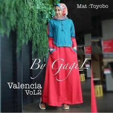Baju Original Valencia Vol 2 Dress Balotelly Gamis Panjang Hijab Casual Pakaian Wanita Terbaru Tahun 2018