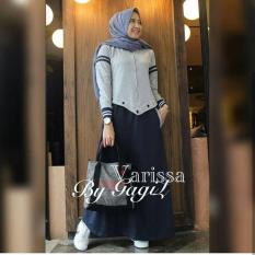 Baju Original Varisa Dress Babyterry Gamis Panjang Hijab Casual Pakaian Wanita Muslim Modern Maxy Terbaru Tahun 2018