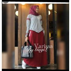 Baju Original Varisa Dress Babyterry Gamis Panjang Hijab Casual Pakaian Wanita Muslim Modern Maxy Terbaru Tahun 2018