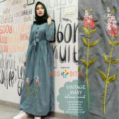 Baju Original Vintage Dress Balotelly Gamis Panjang Hijab Casual Pakaian Wanita Hijab Modern