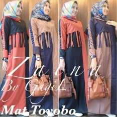 Baju Original Zaina Dress Balotelly Gamis Panjang Hijab Casual Pakaian Wanita Terbaru Tahun 2018