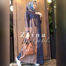 Baju Original Zaina Dress Balotely Gamis Panjang Hijab Casual Pakaian Wanita Muslim Modern Maxy Terbaru Tahun 2018