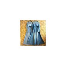 Baju pakaian dress gaun gamis soft jeans warna biru gradasi-bordir-size XL-murah