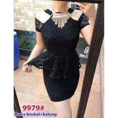 9979# baju pesta import / dress brokat / dress fashion / gaun import