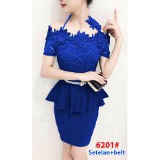 6201# baju pesta import / gaun pesta import / setelan sabrina / stelan fashion import / atas bawah rok
