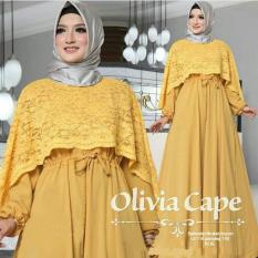 Baju Pesta / Party Dress / Gamis Cape Brukat / Kondangan OOTD / Maxi Olivia