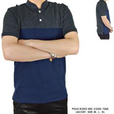 BAJU POLO KERAH KOKO KOMBINASI POLOS 22 COWOK PRIA