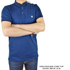 Baju Polo Kerah Koko Polos Polosan Biru Dongker / Navy Cowok Pria - 3E555D