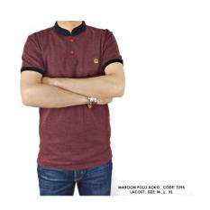 BAJU POLO KERAH KOKO POLOS POLOSAN MERAH COWOK PRIA