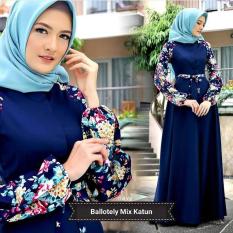 Baju Raffa Dress Baloteli Mix Katun Jepang Maxi Modern Cewek Gamis Panjang Hijab Casual Pakaian Wanita Murah
