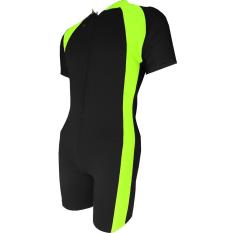 Baju Renang Diving Pendek Jumbo Unisex - Dasar Hitam