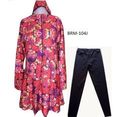 Baju Renang Muslimah Jumbo - BRJ01 - 4L - 5L Motif Bunga
