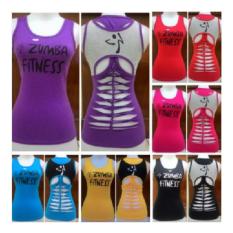 baju senam aerobik zumba tanktop senam kaos senam cantik unik