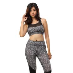 Baju Senam Murah|Atasan Senam|Sportbra Yoga|NYL Active Mesh Black Misty Sport Bra-06NYLB10010