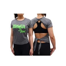 Baju Senam Zumba Kaos Aerobik Fitness Gym Atasan 2016 - Silver
