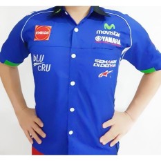 Baju Seragam Otomotif Yamaha- Baju Komunitas Moto GP- Kemeja Bordir F1 - Wobcbu