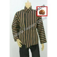 Baju Surjan Dewasa Gratis Blangkon / Lurik / Batik Adat Jawa - Enswze
