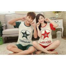 Baju Tidur Couple Pasangan Red Green Star Yanxiab
