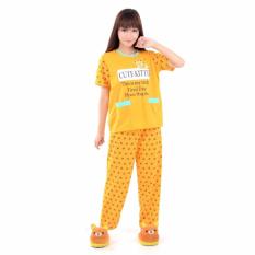 baju tidur cute kitty 306 CP kuning