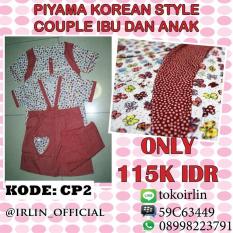 Baju Tidur Ibu-Anak Pasangan Kompakan Polkadot/ Ribbon Merah Red Lucu - 9Rgumt