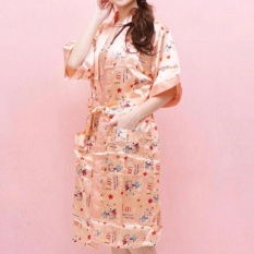 baju tidur Kimono Satin set daster - Salem