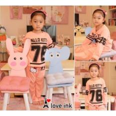 Baju Tidur Piyama Anak Cewek Hello Kitty 76 Peach