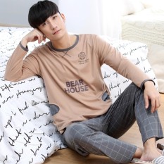 Baju Tidur Pria Dewasa Bears Browns Kotak Kotak Motys
