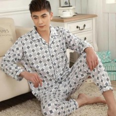 Baju Tidur Pria Dewasa Kotak V Kassy Misty Brown