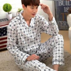 Baju Tidur Pria Dewasa Motif Kotak Yyh/ Piyama Cowok