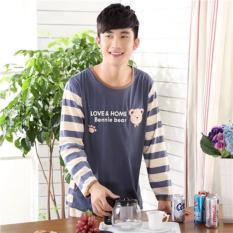 Baju Tidur Pria Dewasa Salur Bears Blue Motf/ Piyama Cowok