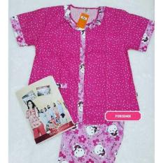 Baju Tidur Wanita Katun Celana 3/4 Hoki & Sheila (Happy Bear) - O8fu8f