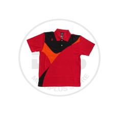 baju training atau senam merk athlet warna merah list hitam orange